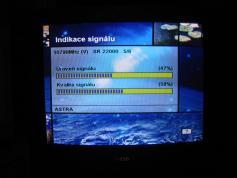 Dan K Morava dx Astra 2D BBC1 packet na f =11 788 MHz dosiahnuta signalna kvalita s PF Andrew 300 cm