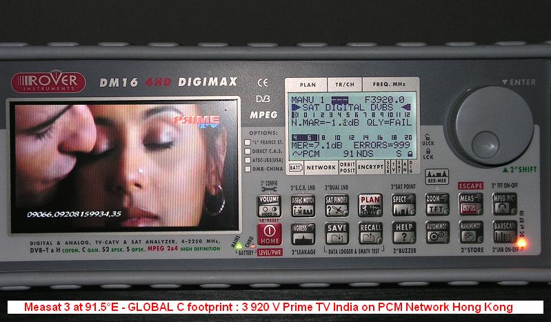 Measat 3 at 91.5 E _ 3 920 V PCM Hong Kong first snapshot  00